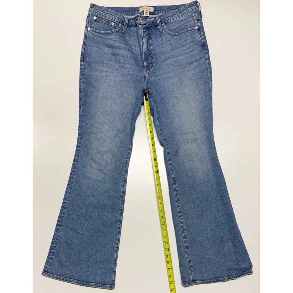 Madewell Skinny Flare Jeans High Rise Medium Wash Denim Blue Size 32